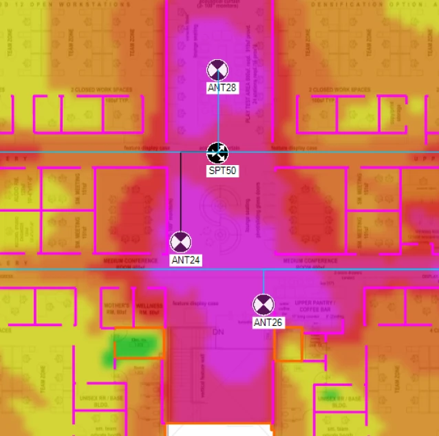 In-building radio coverage testing & data processing & reporting